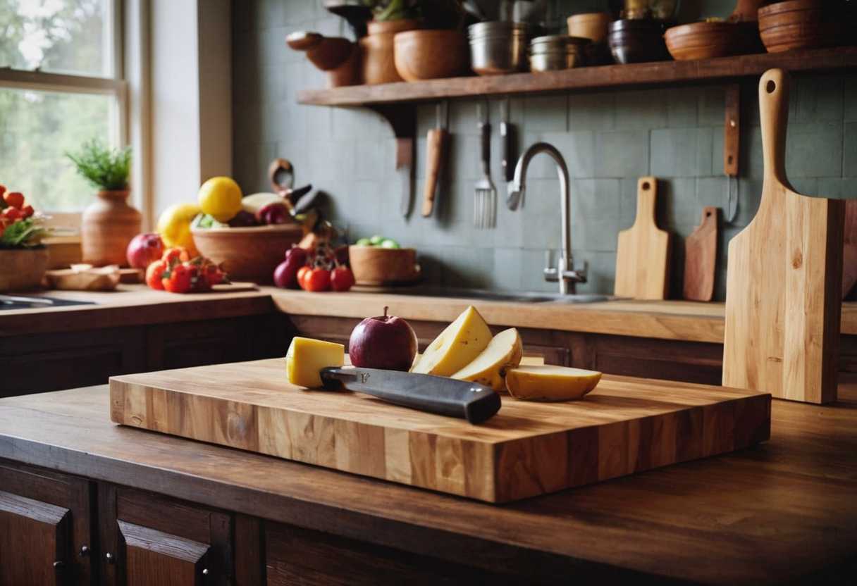 Des billots de bois essentiels pour sublimer votre cuisine pratique et nature